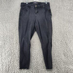 Torrid Jeans Womens 14 Black Premium High Rise Curvy Stretch Skinny *Read*